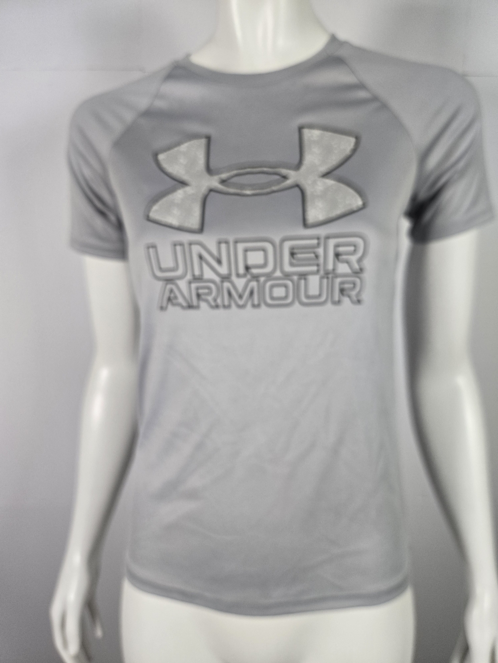 Under Armour Light Grey Short Sleeve Logo Performance Tee